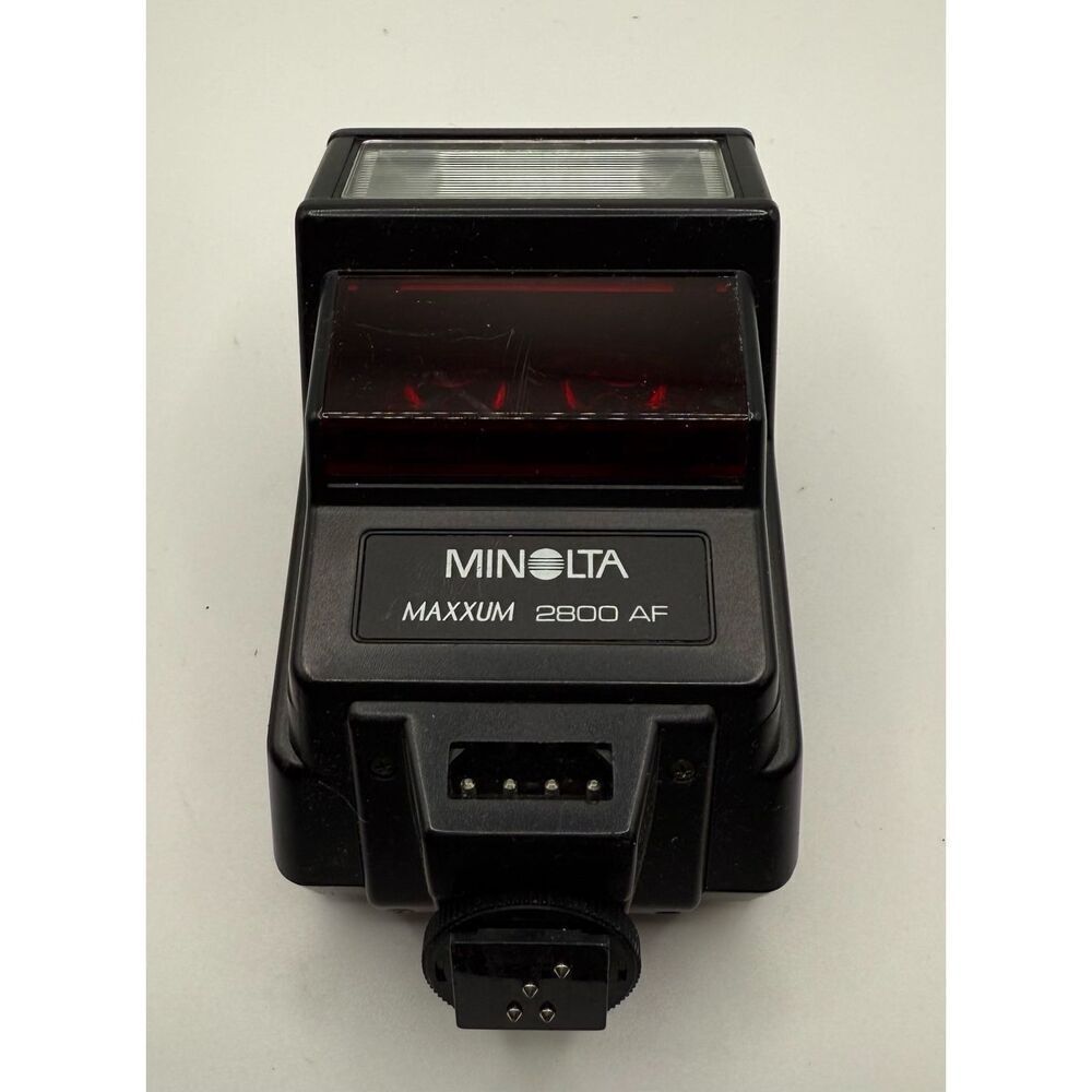 Minolta Maxxum 2800 AF Camera Flash w/Original Case Very Good Condition Vintage